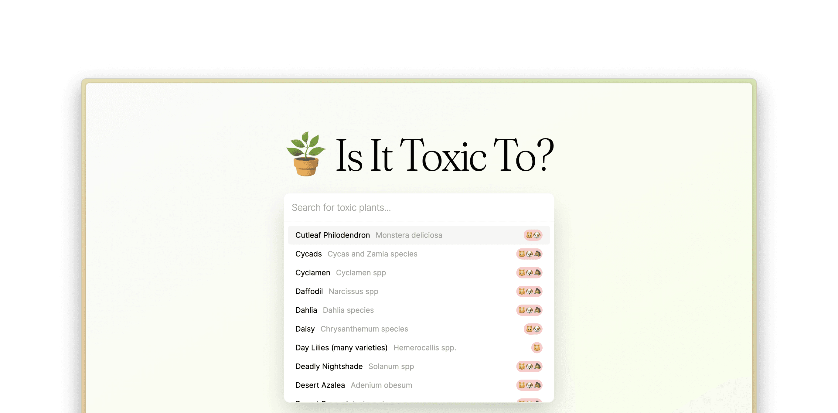 Is It Toxic To?